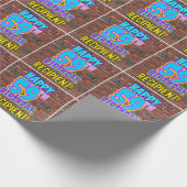 59e verjaardag: Fun, Urban Graffiti geïnspireerd K Cadeaupapier (Hoek)