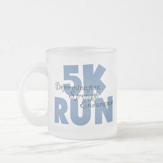 5.000 run Blue Matglas Koffiemok (Links)