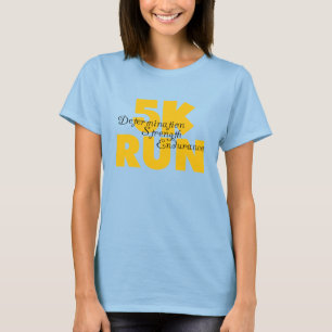 5.000 Runtime Yellow Running Athletics Sports T-shirt