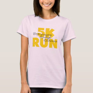 5.000 Runtime Yellow Running Athletics Sports T-shirt