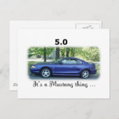 5.0 Mustang Briefkaart (Voorkant / Achterkant)