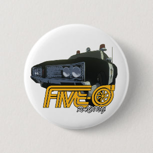 5-0 Politiewagen Ronde Button 5,7 Cm