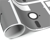 5,25-inch diskettestation - oude computerdiskette cadeaupapier (Rol Hoek)