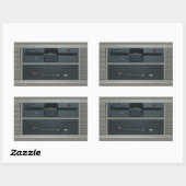 5,25-inch schijfstation rechthoekige sticker (Vel)