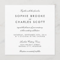 5,25-inch Square Simple Chic Sjabloon Wedding