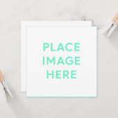 5,25 inch x 5,25 inch vierkant plat Wenskaart Kaart (Voorkant / Achterkant in situ)