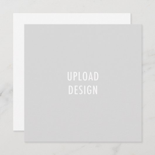 5.25 Square Flat Kaart Upload uw ontwerp (Voorkant / Achterkant)
