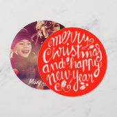 5,25 x 5,25 CARTE CERCLE DE NOËL (Devant / Derrière)