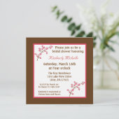 5,25 x 5,25 Invitation Brown de Fête de l'mariée d (Debout devant)