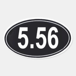 5.56 Marathonstijlsticker Ovale Sticker