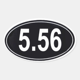 5.56 Marathonstijlsticker Ovale Sticker