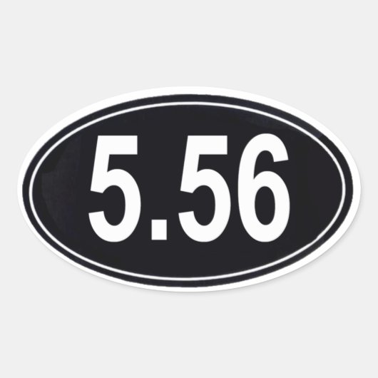 5.56 Marathonstijlsticker Ovale Sticker (Voorkant)