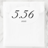 5,56 mm ovale sticker (Tas)