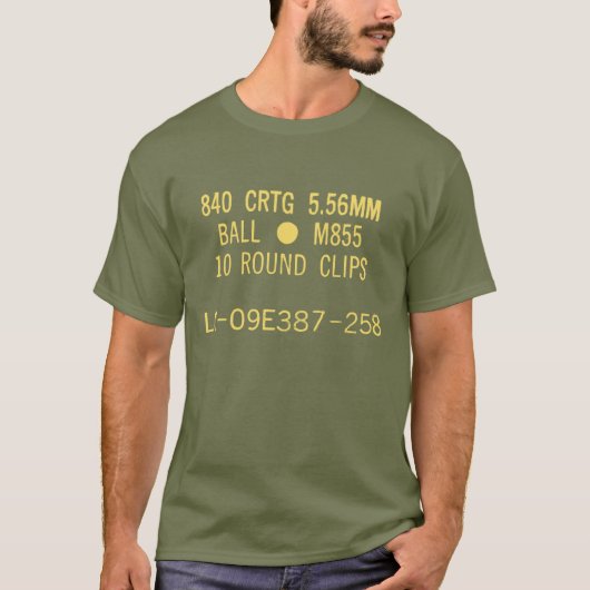 5,56 x 45 mm M855-ammo T-shirt (Voorkant)