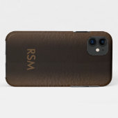 5/5 s faux lederachtig monogram Case-Mate iPhone case (Achterkant (horizontaal))