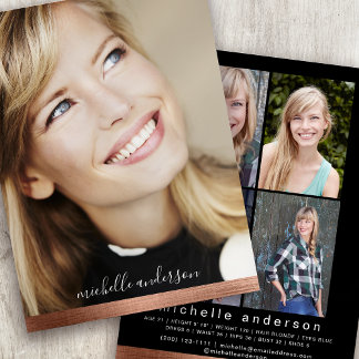 5,5 x 7,5-inch moderne 5-fotomodel Comp-Kaart Aankondiging