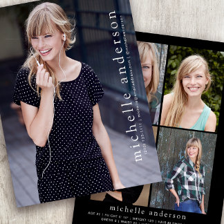 5,5 x 7,5-inch moderne 5-fotomodel Comp-Kaart Aankondiging