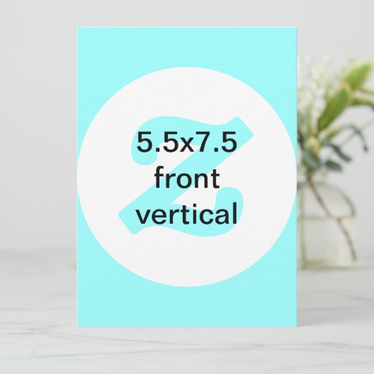 5,5 x 7,5 invitation vertical et horizontal (Debout devant)