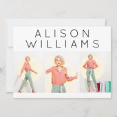 5,5 x 7,5 pouces Moderne 3 Acteur Photo Carte Comp (Devant)