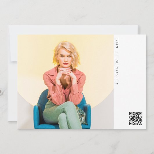 5,5 x 7,5 pouces Moderne 4 Acteurs Photo Carte Com (Devant)