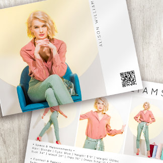 5,5 x 7,5 pouces Moderne 4 Acteurs Photo Carte Com