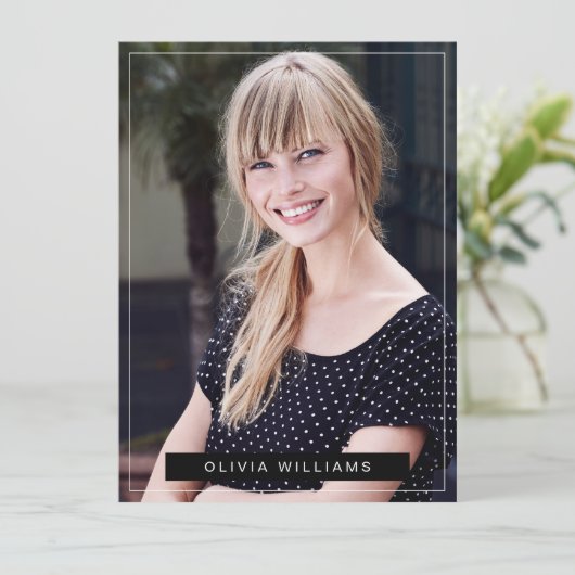 5,5 x 7,5 pouces Moderne 6 Acteurs Photo Carte Com (Debout devant)