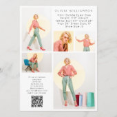 5,5 x 7,5 pouces Moderne 6 Acteurs Photo Carte Com (Dos)