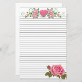 5,5" x 8,5" papeterie rayée (Devant / Derrière)