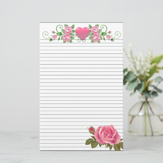 5,5" x 8,5" papeterie rayée (Debout devant)