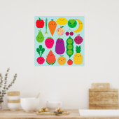5 A Dagelijkse groenten en fruit Poster (Keuken)