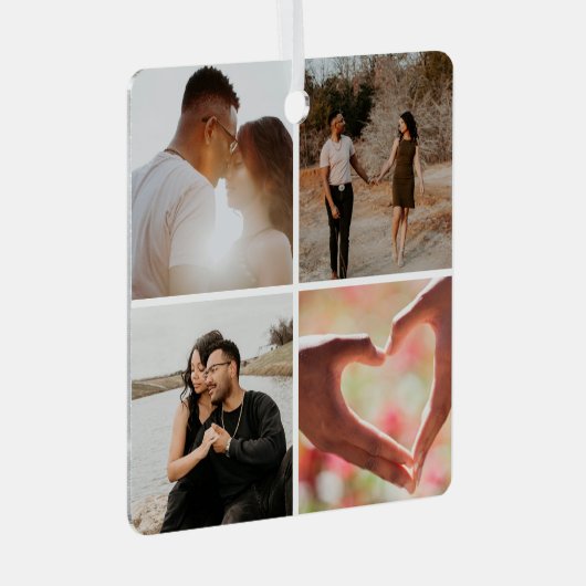 5 Aangepaste foto-inkolling op maat Metalen Ornament (Voorkant Rechts)