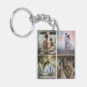 5 Aangepaste foto-inkolling op maat Sleutelhanger (Voorkant Links)
