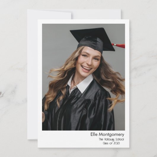 5 Aankondiging van Photo Black & White Afstuderen (Voorkant)