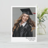 5 Aankondiging van Photo Black & White Afstuderen (Staand voorkant)