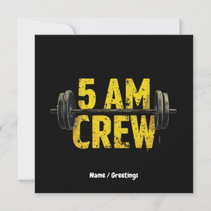 5 AM Crew – Gym Enthousiast & Gym Reaper Grappige Kaart