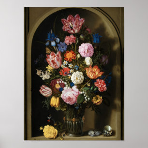 5-Ambrosius Bosschaert the Elder-Bouquet of Flower Poster