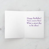 5 Ballons Carte d'anniversaire (Intérieur)