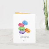 5 bandes Macarons Merci Carte Note (Dos)
