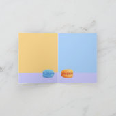 5 bandes Macarons Merci Carte Note (Intérieur)
