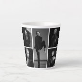 5 bewerkbare fotocollage latte mok (Voorkant)