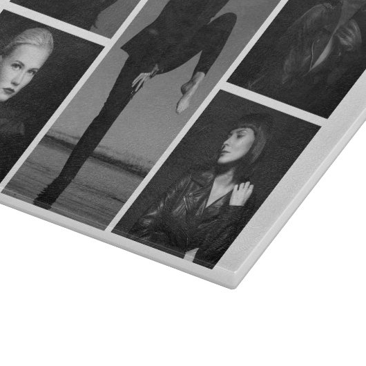 5 bewerkbare fotocollage snijplank (Hoek)