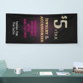 $5 bijoux et bannière d'accessoires (Salon professionnel)