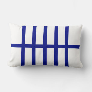 5 Bisected Blue Lines Kussen
