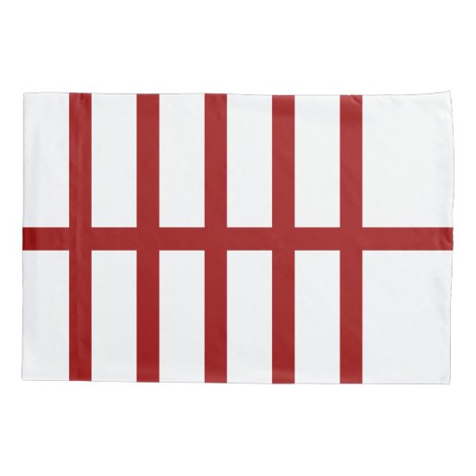 5 Bisected Red Lines Kussensloop (Achterkant-Links)