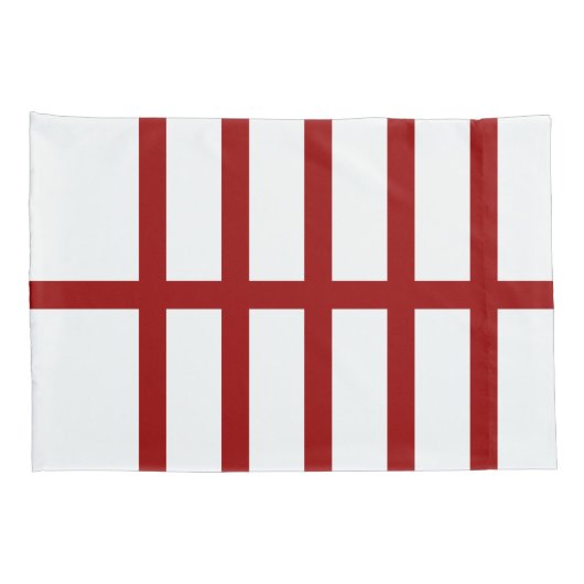 5 Bisected Red Lines Kussensloop (Achterkant-Rechts)