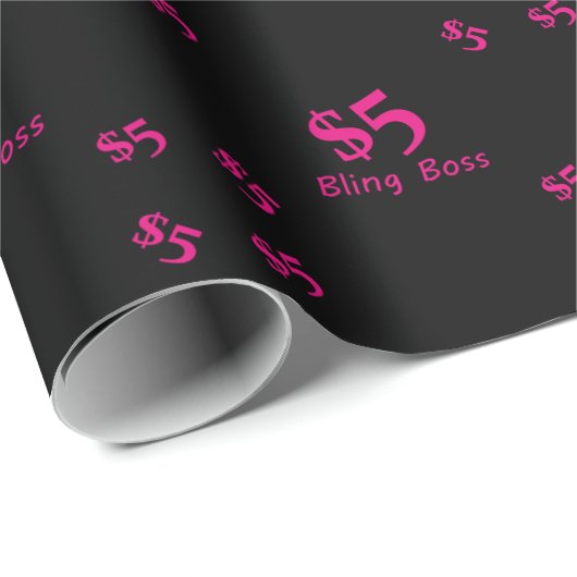 $5 Bling Boss Cadeaupapier (Rol Hoek)