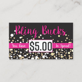 $5 Bling Bucks Kortingskaartje