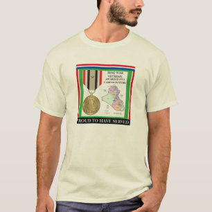5 CAMPAIGN STARS IRAQ WAR VETERAN T-SHIRT