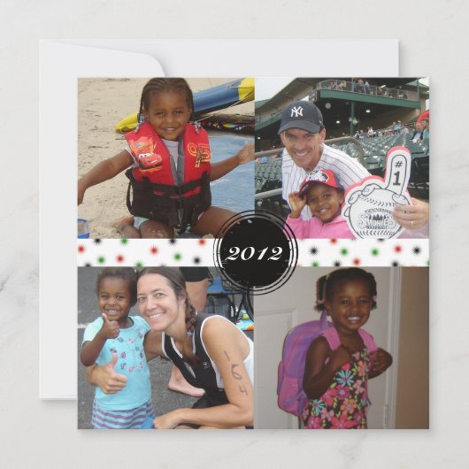 5 Carré photo carte de Noël (Devant)