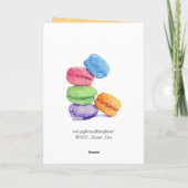 5 Carte de Macaron stripes Birthday (Dos)
